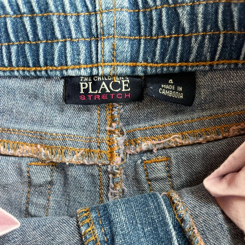 The Children’s Place Toddler Girl Bootcut Medium Wash Denim Jeans Glitter Heart